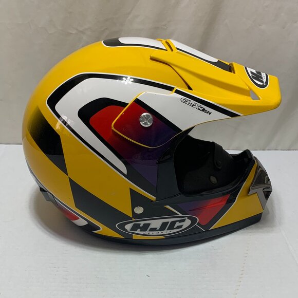 HJC CL-X3SN Dirt Bike Helmet Size Medium Yellow Off Road ATV Snowmobile - Picture 4 of 14